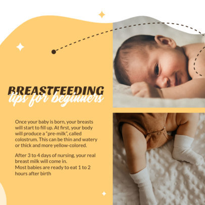 Breastfeeding-Themed Instagram Post Design Generator for a Carousel With Pictures