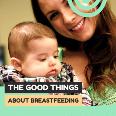 Instagram Post Generator with a List of Breastfeeding Perks