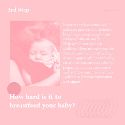 Instagram Post Design Maker With Breastfeeding Advice and Pictures