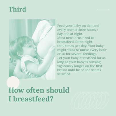 Minimal Instagram Post Design Maker for a Carousel About Breastfeeding