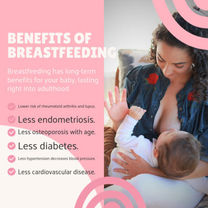 Instagram Post Generator Featuring Medical Benefits of Breastfeeding