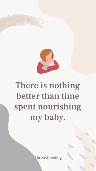 Instagram Story Generator Featuring a Quote About Breastfeeding