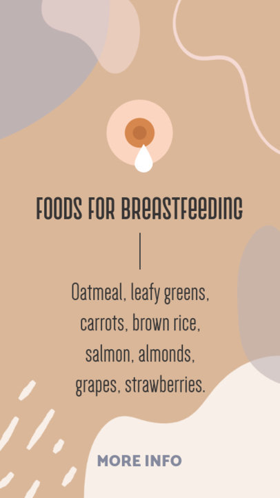 Instagram Story Template With Breastfeeding-Related Icons