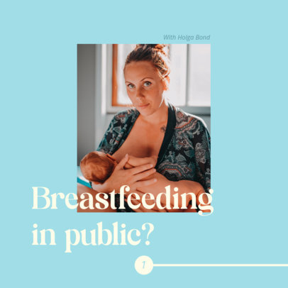 Breastfeeding-Themed Instagram Post Design Maker Featuring a Carousel Layout and Pictures