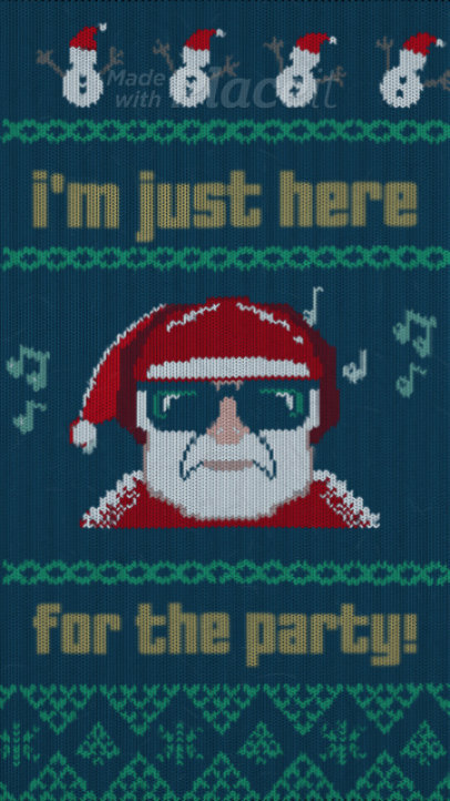 Fun Instagram Story Video Maker With a Xmas Theme and an Ugly Sweater Aesthetic 4473