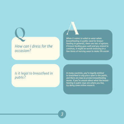 Breastfeeding-Themed Instagram Post Design Maker With Commonly Asked Questions