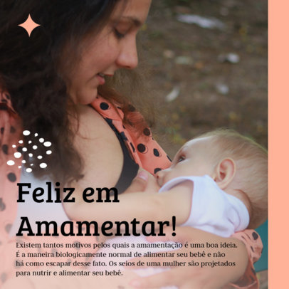 Instagram Post Generator With Information for Breastfeeding Women 