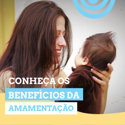 Instagram Post Maker Featuring Nursing Advice for Moms