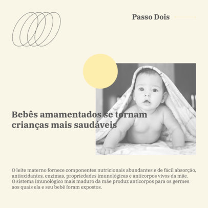 Breastfeeding-Themed Instagram Post Design Generator With a Picture of a Baby for a Carousel