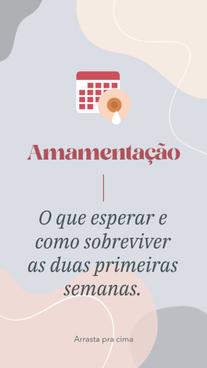 Breastfeeding-Themed Instagram Story Design Maker With a Quote and Simple Icons