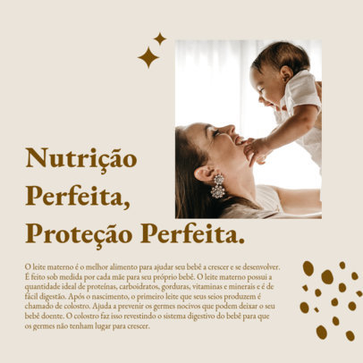 Instagram Post Generator With Info About Breastfeeding