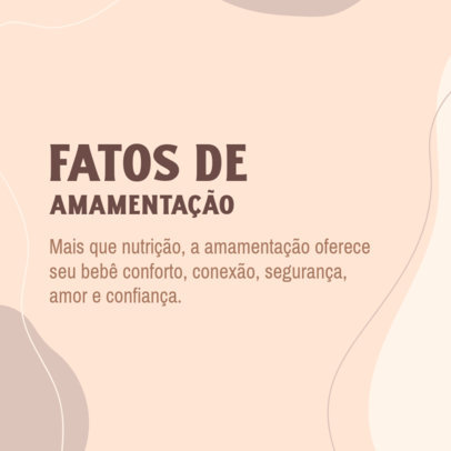 Instagram Post Design Maker With Facts About Breastfeeding and Minimal Ornaments