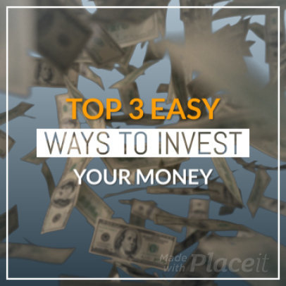 Instagram Post Video Maker With a Money Theme and Animated Bills 4465