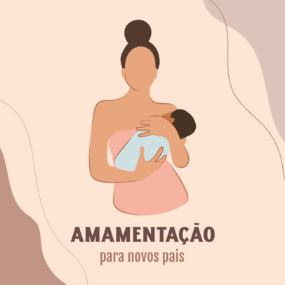 Breastfeeding-Themed Instagram Post Design Maker to Create a Carousel