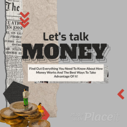 Instagram Post Video Maker Featuring a Cryptocurrency Theme 4470