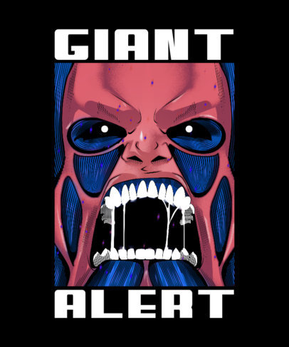 Attack on Titan-Inspired T-Shirt Design Design Creator With Illustrations and Quotes