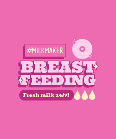 T-Shirt Design Maker with Illustrated Icons for Nursing Moms