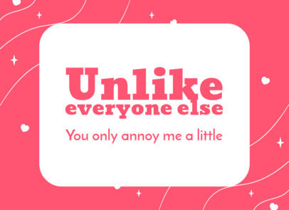Sassy Greeting Card Template for Valentine's Day
