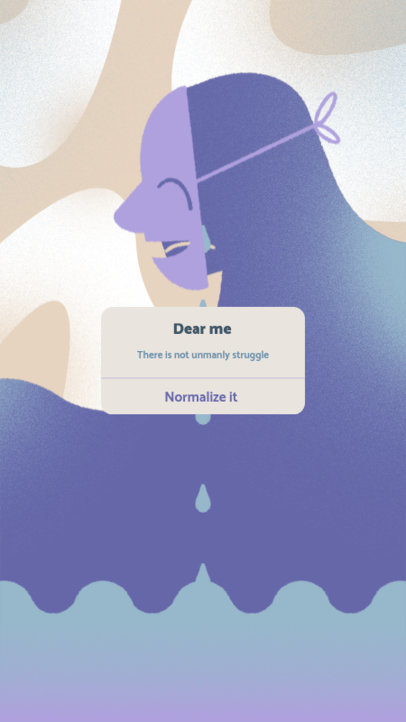 Instagram Story Maker with a Mental Health Reminder for a Positive Manhood