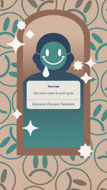Instagram Story Generator with a Positive Message for Men's Mental Health