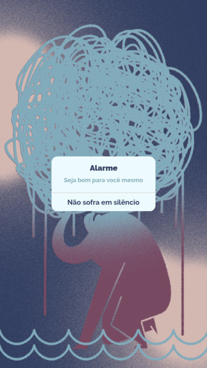 Instagram Story Creator Featuring a Reminder-Style Mental Health Tip for Men