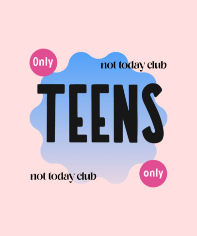 T-Shirt Design Creator for Teens Featuring an Abstract Gradient Shape 4797b