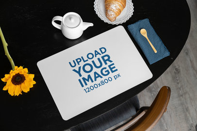 Placemat Mockup Featuring a Breakfast Table m19122