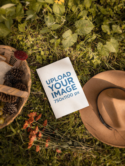 Book Mockup With a Cottagecore Aesthetic