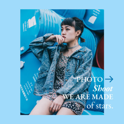 Instagram Post Template for a Fashion Photoshoot Carousel