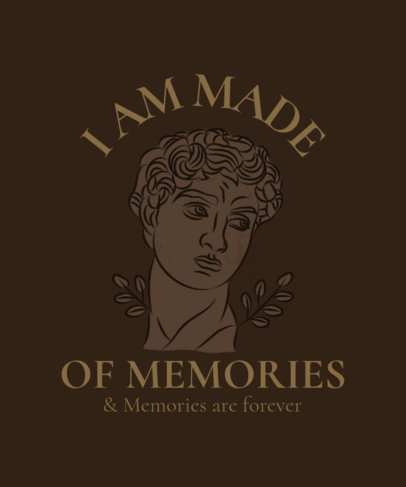 T-Shirt Design Generator with a Quote and a Dark Academia Theme