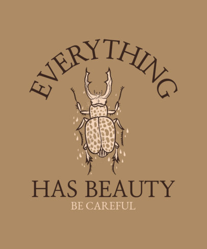 T-Shirt Design Generator with a Nature-Themed Graphic and Quote