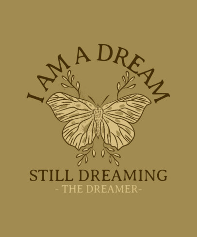 Dreamy T-Shirt Design Template with a Dark Academia Aesthetic