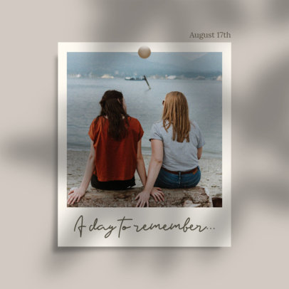 Polaroid-Themed Instagram Post Design Template for a Photoshoot Carousel