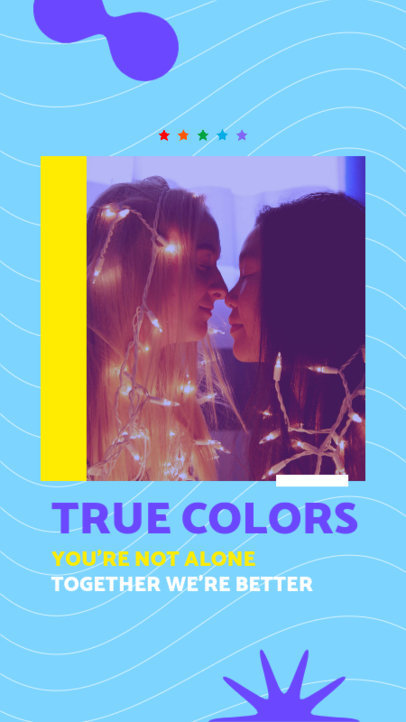 Instagram Story Creator Featuring an LGBTQ Pride Theme and a Quote