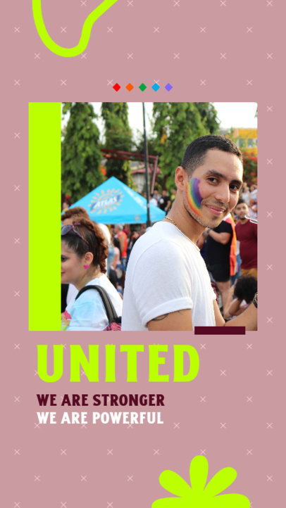 Facebook Story Template Featuring LGBTQ Pride-Themed Pictures