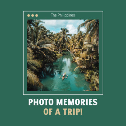 Travel-Themed Instagram Post Design Template for a Carousel