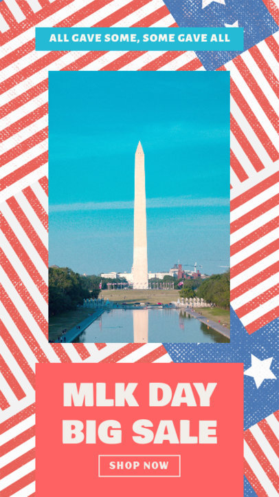 Instagram Story Maker for an MLK Day Special Sale