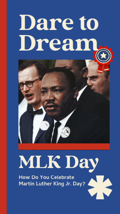 Instagram Story Generator Featuring an MLK Day Theme