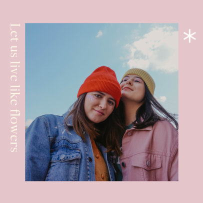 Instagram Post Creator of an Outdoor Photo with a Short Quote