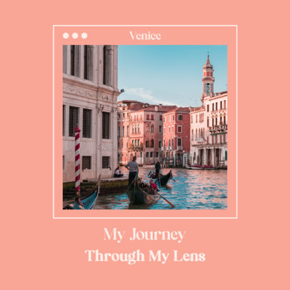 Instagram Post Design Generator Featuring a Travel Picture and a Carousel Layout