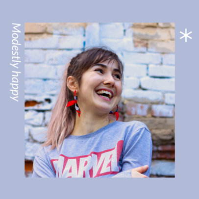 Instagram Post Template of an Urban Shooting Picture over a Simple Background