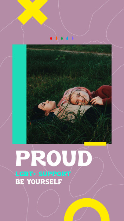 Facebook Story Creator for an LGBTQ Nonprofit Featuring a Heart Background Pattern 4869g