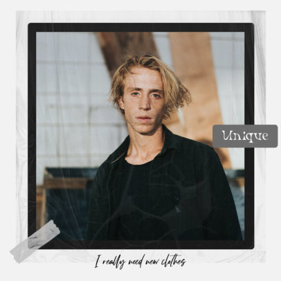 Fashion-Themed Instagram Post Design Maker Featuring a Film Frame