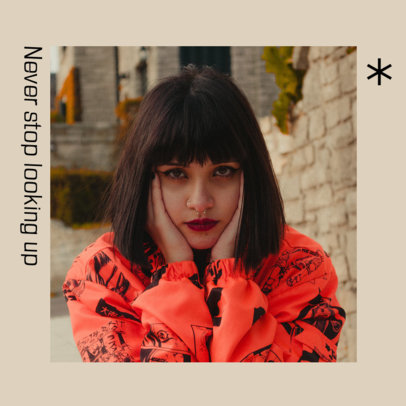 Instagram Post Generator Featuring a Picture with a Vertical Quote