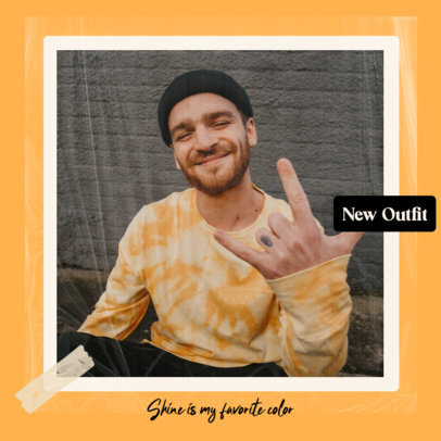 Instagram Post Design Template featuring a Picture from a Photoshoot