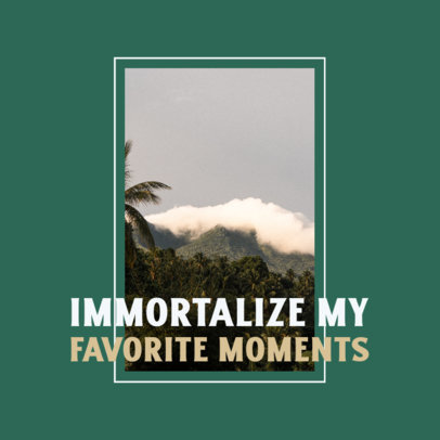 Travel-Themed Instagram Post Design Template With Pictures and Quotes