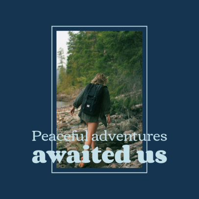 Instagram Post Design Template Featuring a Travel-Themed Quote