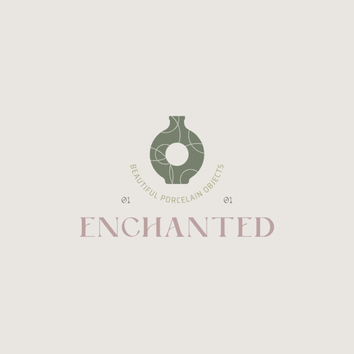 Placeit - Logo Template for a Porcelain Objects Store with an Abstract Vase