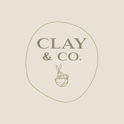 Logo Generator Featuring Minimalistic Graphics for a Pottery Brand