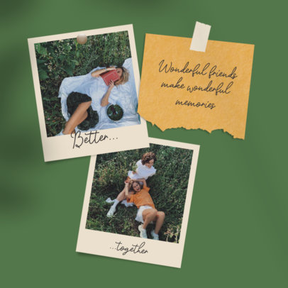 Instagram Post Maker with Two Film Frames for a Photoshoot